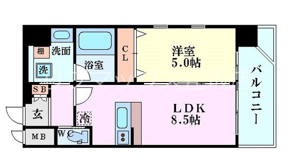 プレジオ江坂Ⅱの物件間取画像